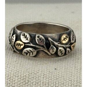 Pandora‎ Sterling Silver Tree of Life Leaf Design Band Ring Size 5.75